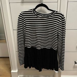 Zara long sleeve flowy top